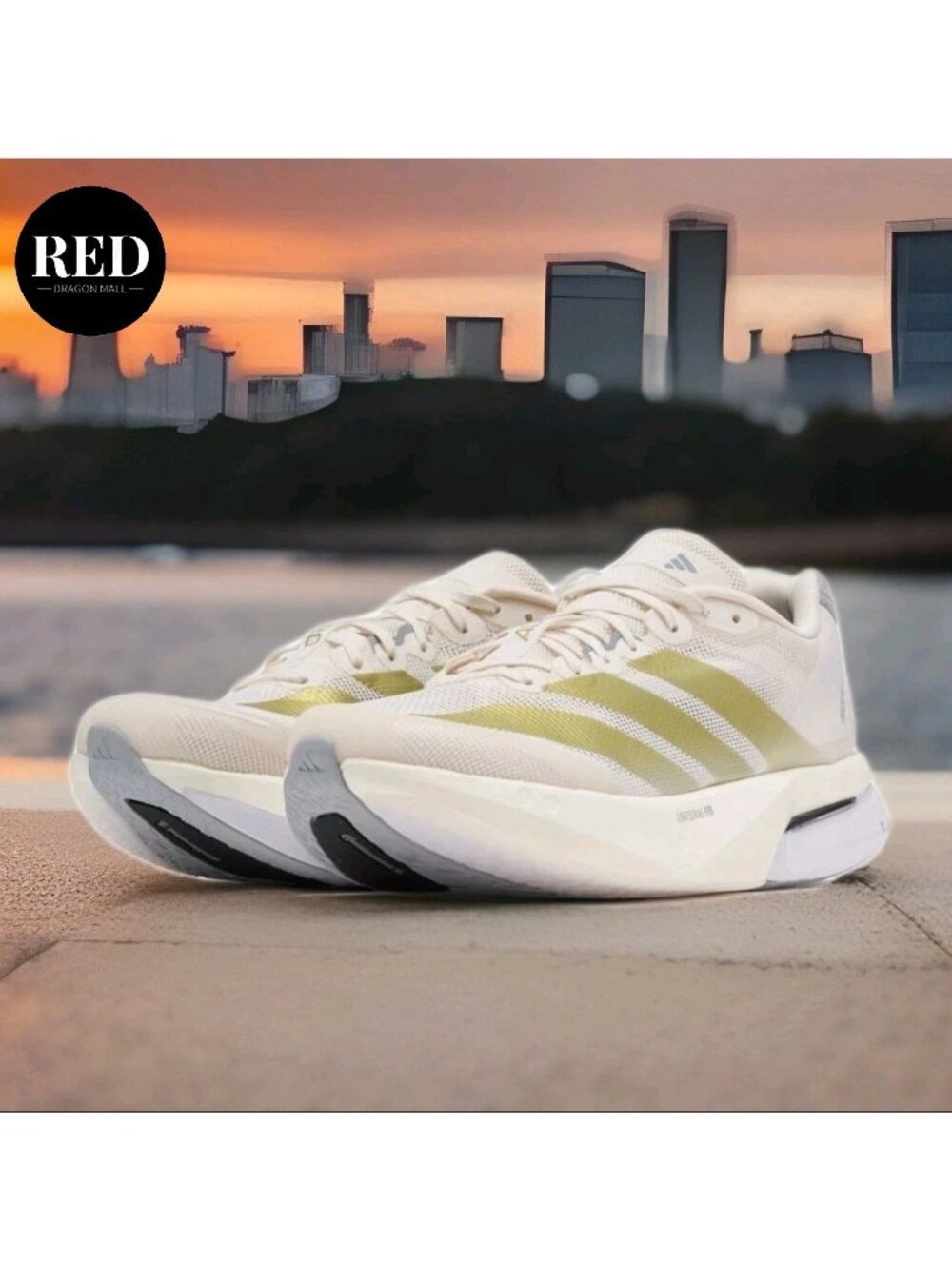 Adidas Adizero Boston 13 Running Shoes Off White JS4952 - Women's Size 8